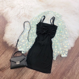 Đầm body rút dây 2 bên