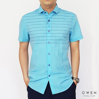 (OWEN GIẢM GIÁ ) - Áo sơ mi ngắn tay Owen chính hãng - AR80055N
