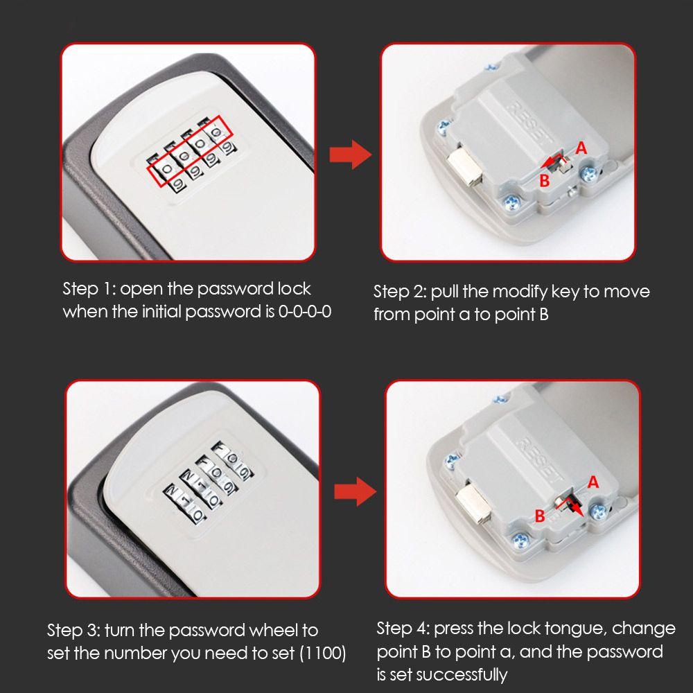 FOREVER Ổ Khóa Hành Lý 4 Chữ Số 4 Chữ Số Gắn Tường