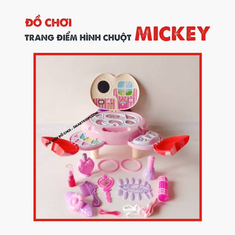 [ẢNH THẬT] ĐỒ CHƠI TRANG ĐIỂM HÌNH CHUỘT MICKEY CÓ ĐÈN - FULL BỘ TRANG ĐIỂM