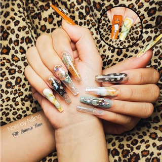 Lông vũ ẩn móng nail combo 4 gói