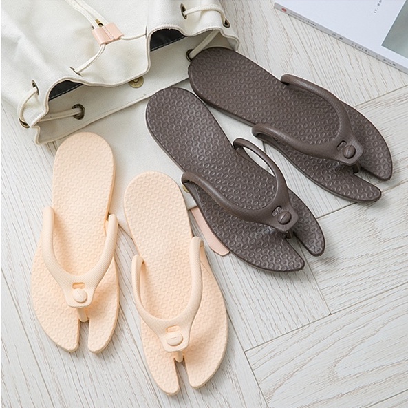 Dép Xỏ Ngón Đi Biển Đế Mềm Chống Trượt Có Thể Gấp Gọn Tiện Dụng Cho Nam Và Nữ