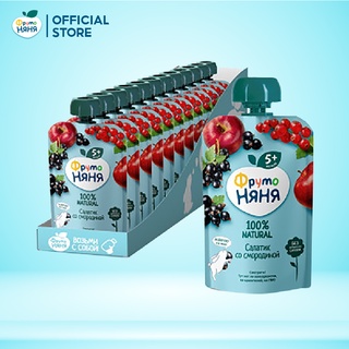 Thùng 12 Gói Trái cây nghiền vị táo, quả lý chua Fruto Nyanya 90g/gói