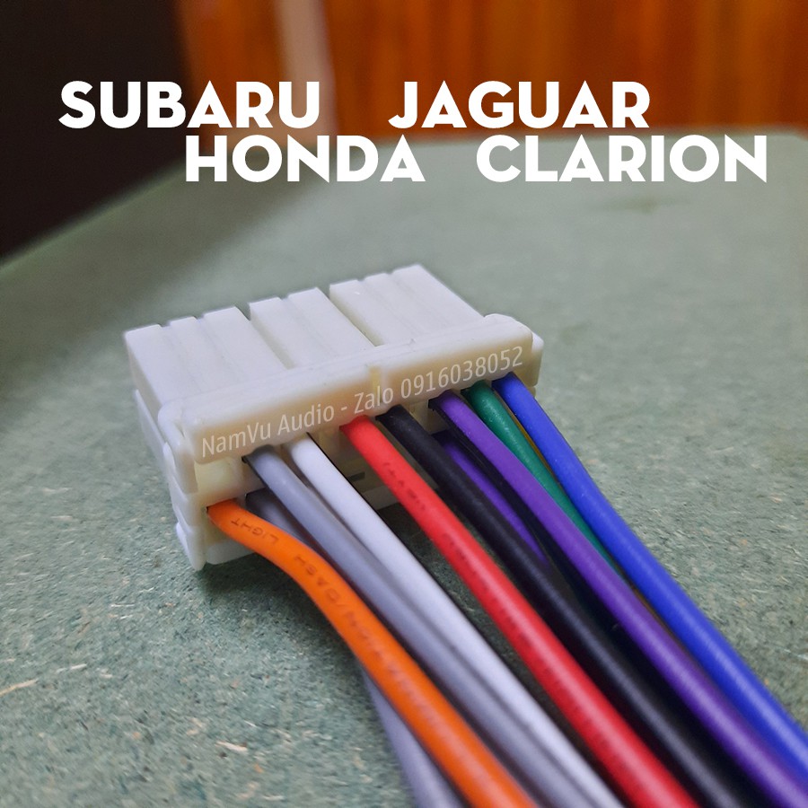 Cáp 14 pin - kết nối loa nguồn cho đầu cd Subaru Jaguar Honda Clarion