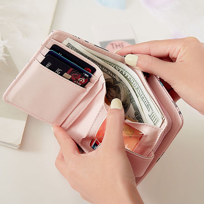 Ví Gấp Đa Năng Họa Tiết Hoạt Hình Đáng Yêu Cho Nữ Sinh