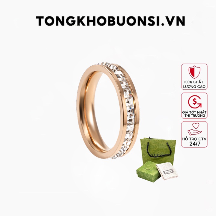 Nhẫn Gucci Eternity Ring Rose Gold Ful Box, túi xách - Tuyển CTV - Hỗ trợ Droship