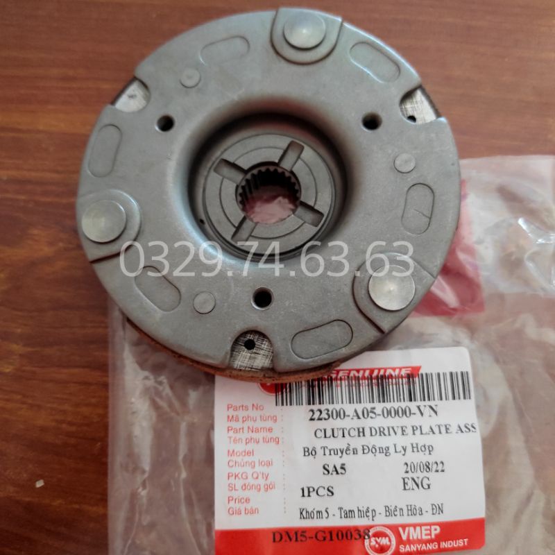 Bộ côn sau wave elegant SYM, EZ110, chính hãng, bố nồi sym nắp chung cho Wave nhỏ Honda