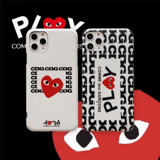Ốp điện thoại cứng / mềm họa tiết PLAY COMME DES GARCONS cho iPhone 6 6s 6plus 7 8plus X XS XR XSMAX 11 11Pro 11ProMax