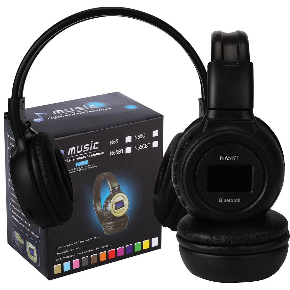 Tai nghe chụp tai bluetooth tai nghe chùm đầu không dây cho điện thoại máy tính N65/N75 Headphone tích hợp nghe FM