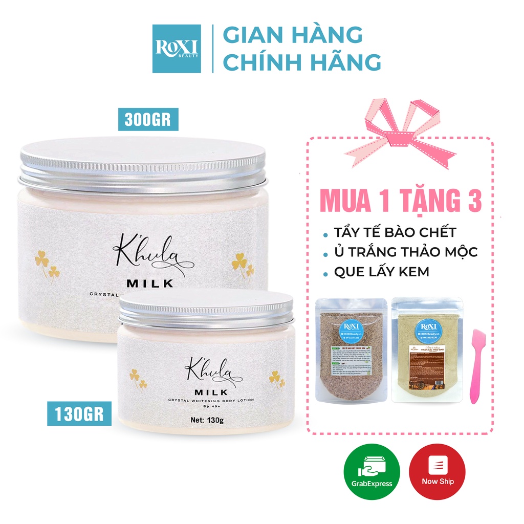 [THẤM SAU 3S] Kem body siêu trắng Milk K'hula ROXI Beauty, kem dưỡng trắng da body ko bết rít