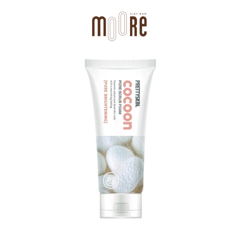 Sữa rửa mặt tẩy tế bào chết Pretty Skin Cocoon Pore Scrub Foam 150ml