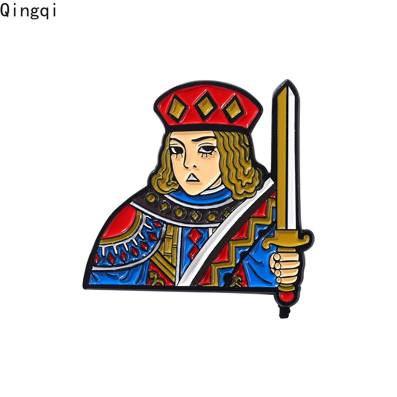 Trâm cài áo Miss Zoe tráng men hình King Queen Jack vui nhộn