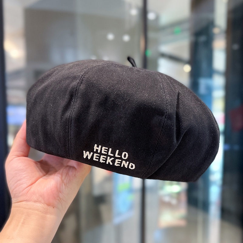 Mũ Beret Thêu Chữ Phong Cách Hàn Quốc Thời Trang Cho Nữ