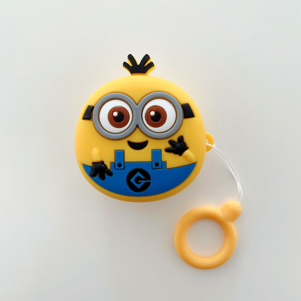 Vỏ Bảo Vệ Hộp Sạc Tai Nghe Bluetooth Samsung Galaxy Live/Pro/buds 2 Bằng Silicon Mềm Hình Minions 3D Dễ Thương