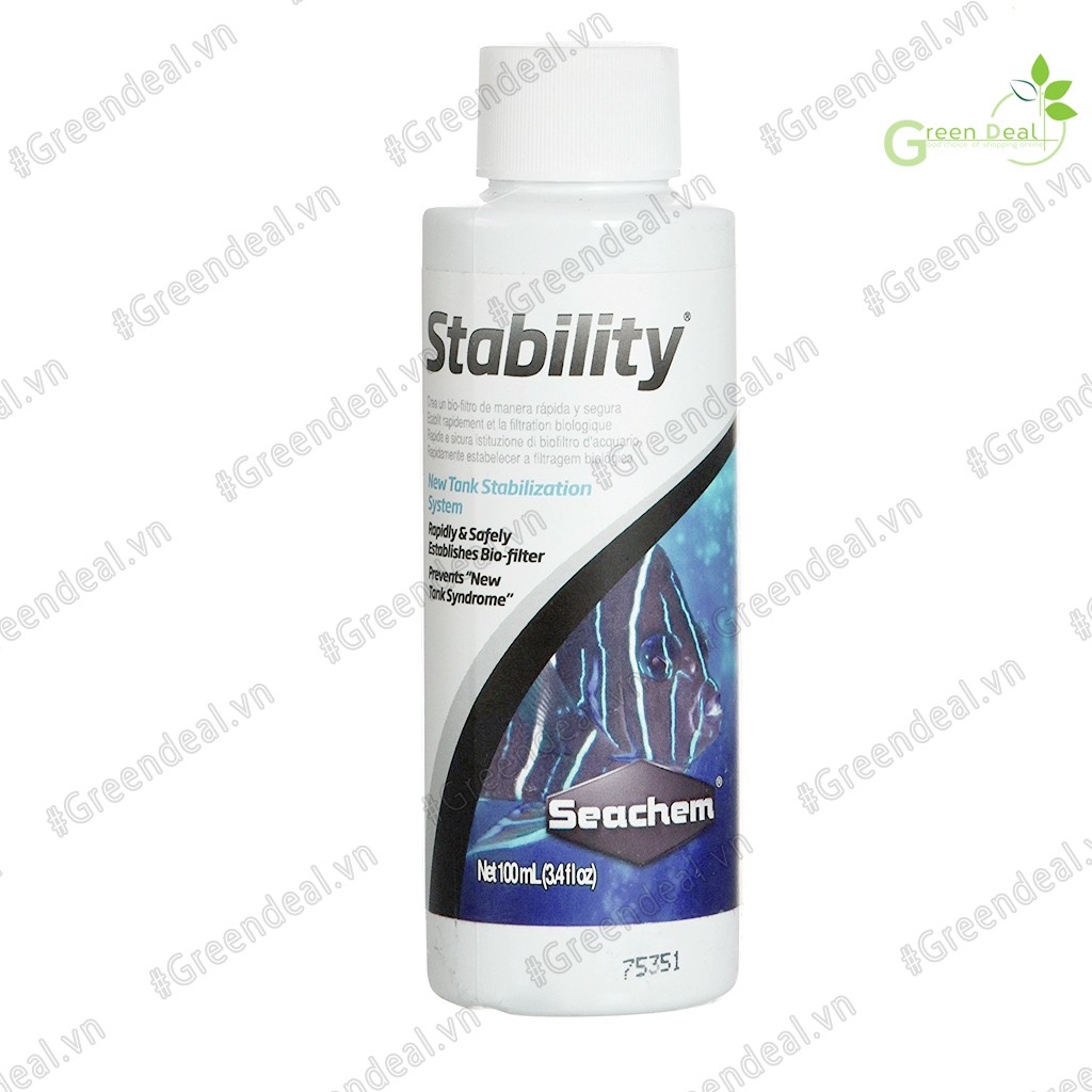 [Tem Sicavi] SEACHEM - Stability (Chai 250 ml) | Vi sinh xử lý nước cho hồ cá biển, hồ cá thuỷ sinh