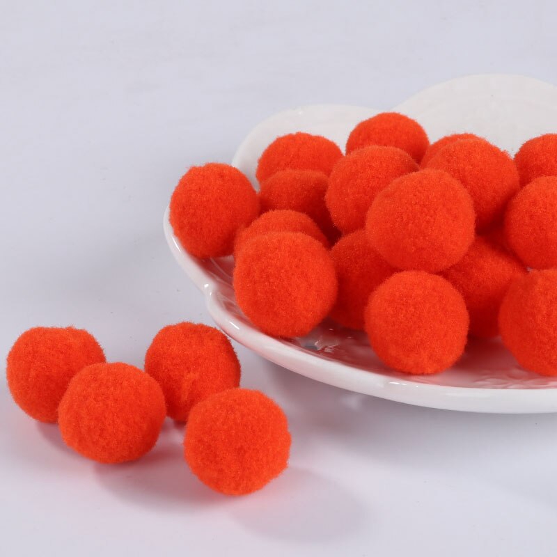 Set 100 bóng lông trang trí nhiều màu sắc 20mm