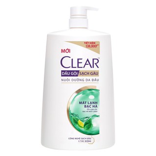 Dầu gội sạch gàu Clear mát lạnh bạc hà 1.4kg(Xanh lá)