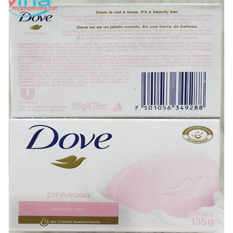 Xà phòng Dove Pink beauty cream bar 135gr - 100gr