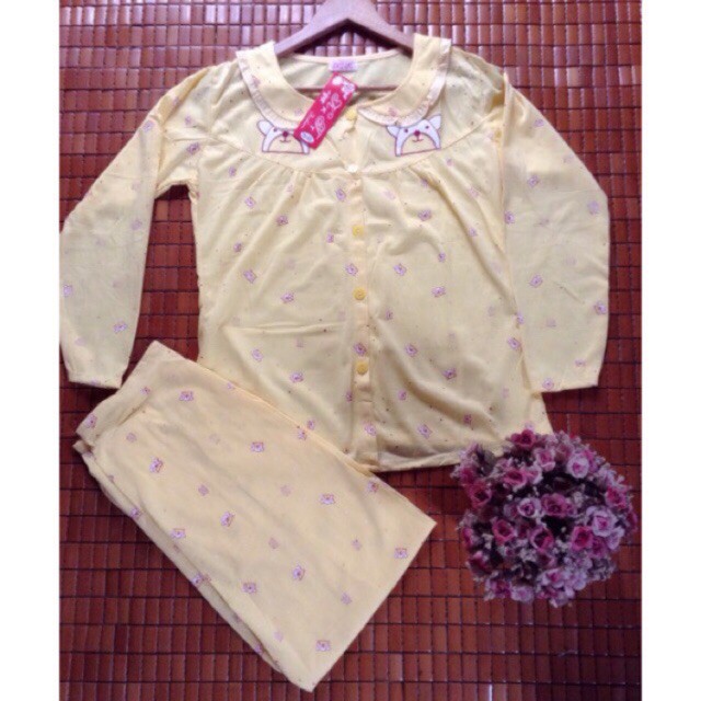 Bộ sau sinh cho mẹ mở khuy cotton đẹp cho mẹ 48-65kg