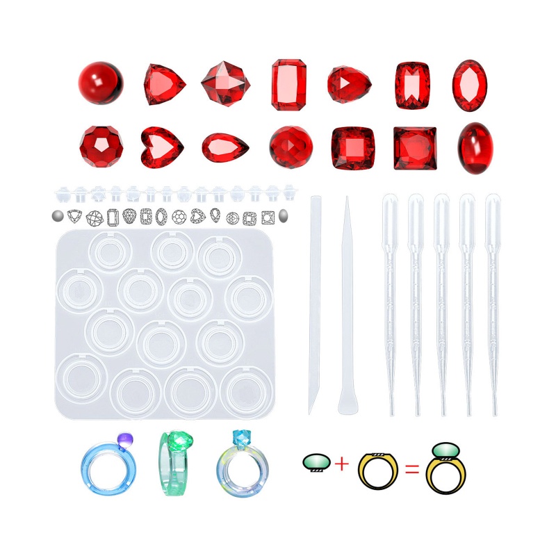 1 Bộ Khuôn Silicon Làm Nhẫn Thủ Công Hình Bướm Mềm Mại