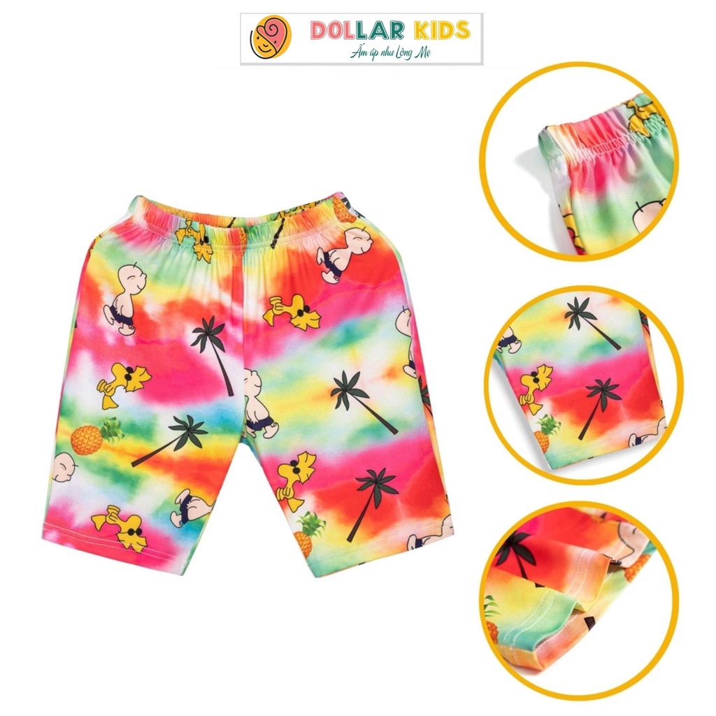 Quần Lửng Legging Dollar Kids Cho Bé Gái Thun Lạnh Trẻ Em Mặc Nhà Từ 10kg Đến 45kg