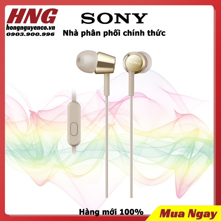 Tai nghe có dây Sony MDR-EX155AP - Hàng phân phối trực tiếp chính hãng - Bảo hành 1 năm