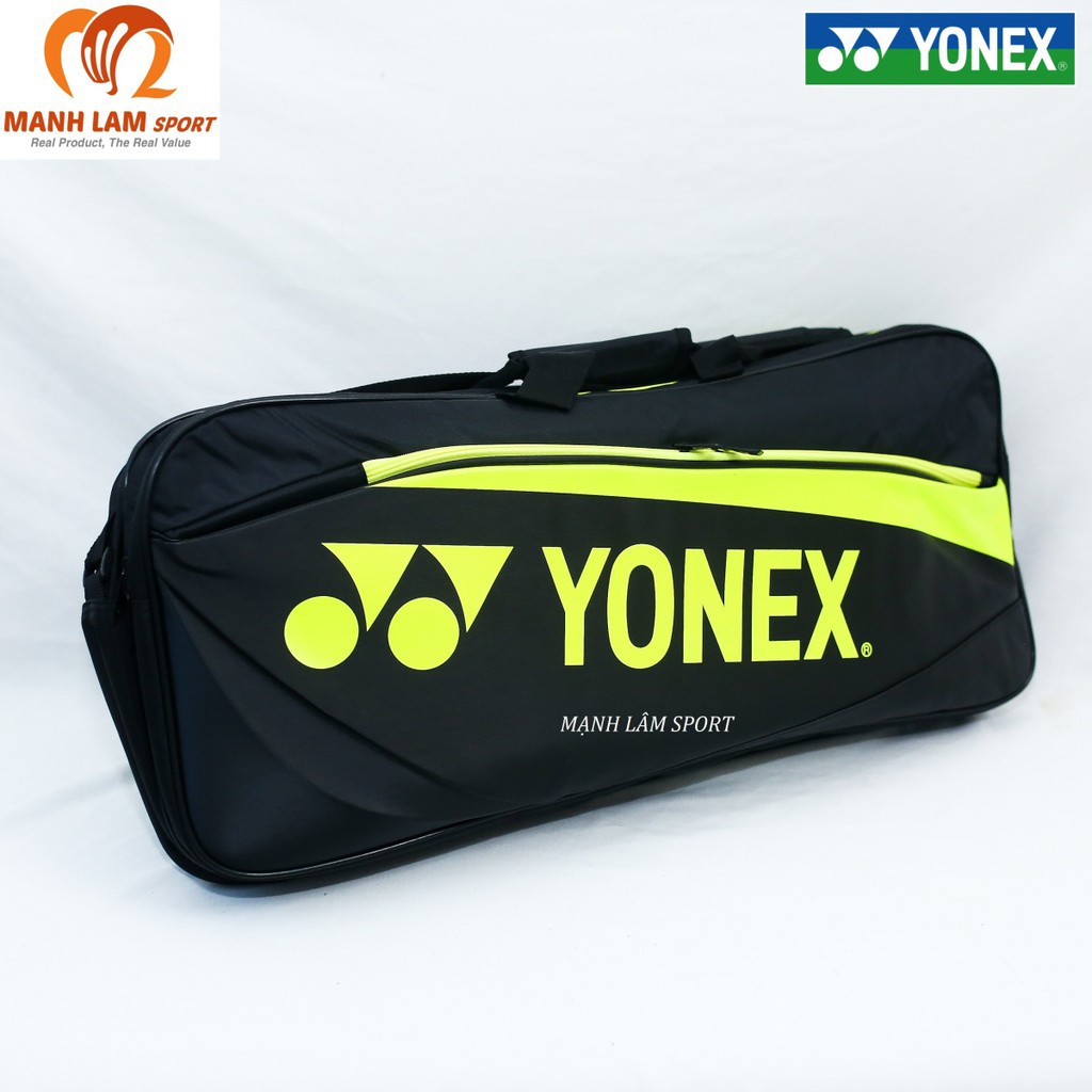 [TẶNG TẤT] Túi vợt thể thao cầu lông Yonex BAG8911 đen vàng chuyên dụng, thiết kế rộng rãi, mẫu mã đa dạng