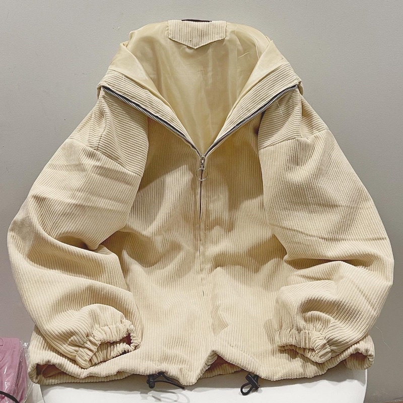 Áo khoác Nhung gân trơn - Form rộng  Nam nữ unisex  Jaystoree