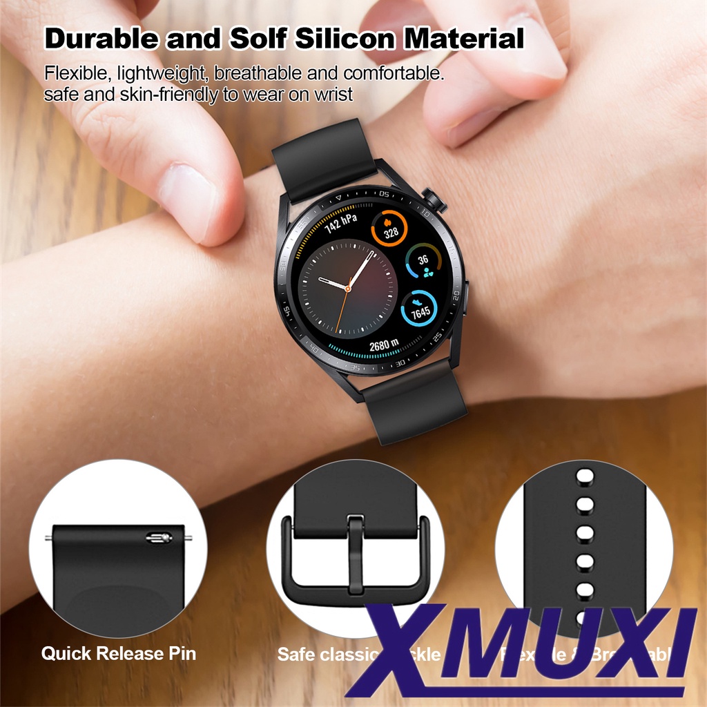 SAMSUNG Dây Đeo Thay Thế 45mm 22mm Cho Đồng Hồ Huawei Watch GT 3 46mm