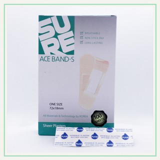 Băng Keo Cá Nhân Màu Da Ace Band-S - Có Chứa Benzalkonium chloride (hộp 1 size - 100 miếng)