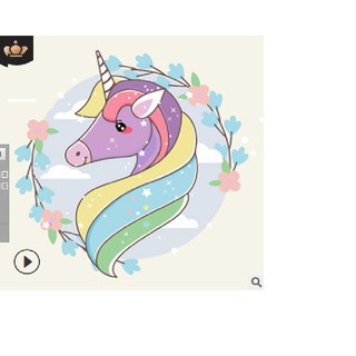 Tranh tô màu theo số unicorn 20x20cm