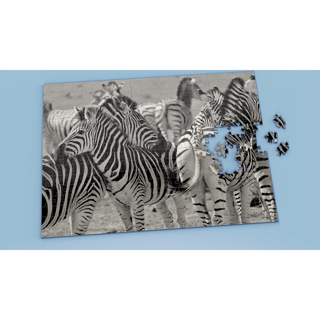 Tranh ghép hình Animal - Tranh ghép hình ZEBRA - Mẫu 1 - Nhận in hình tranh ghép theo yêu cầu