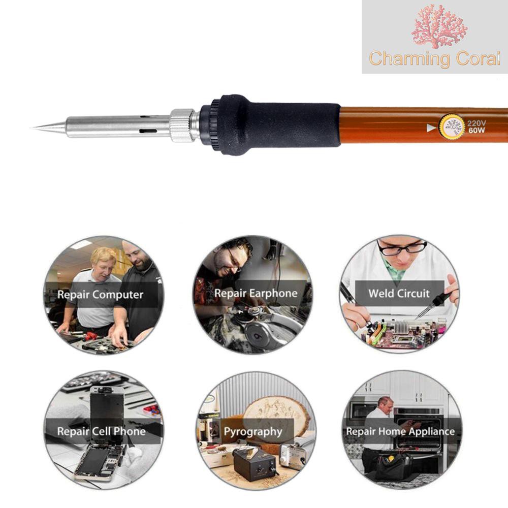 CTOY 60W Professional Electric Adjustable Temperature 200-450℃ Soldering Iron Welding Repair DIY Hand Tool