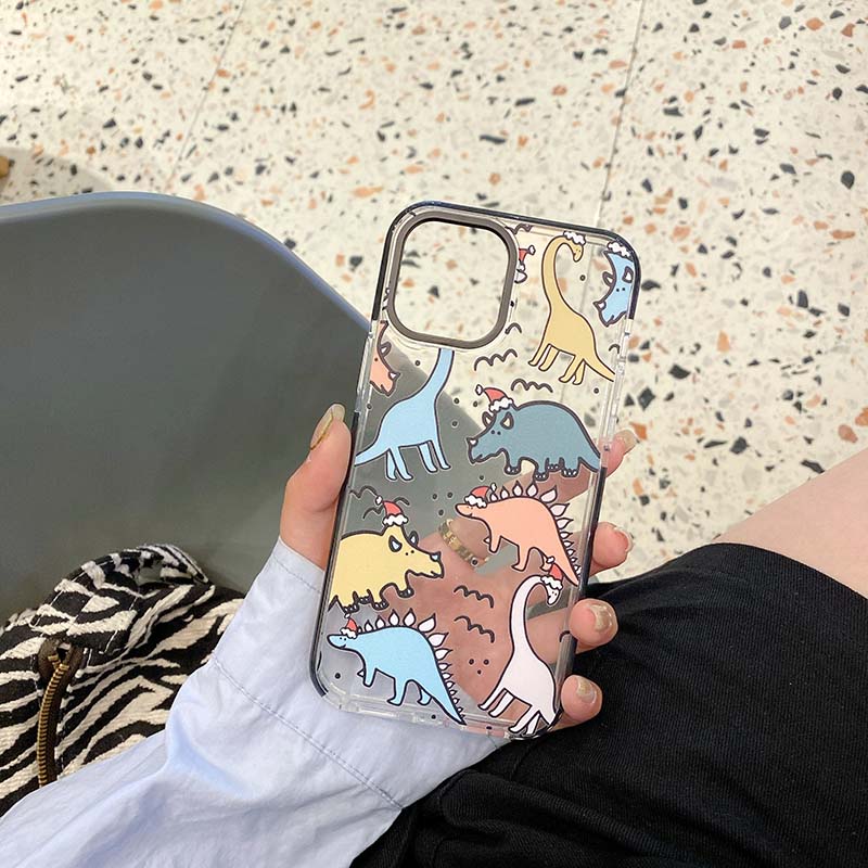 iPhone Case Casing Zoo For iPhone11 12 Pro Max 7 8 Plus X XS XR XSMAX Transparent Anti-fall Lens Protection Soft Case Cover AISMALLNUT