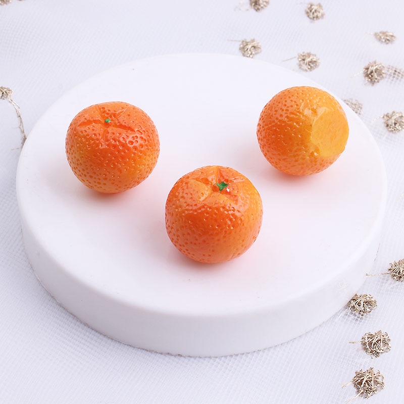 Phụ Kiện Trang Trí Điện Thoại Hình Trái Cam 3D Dễ Thương