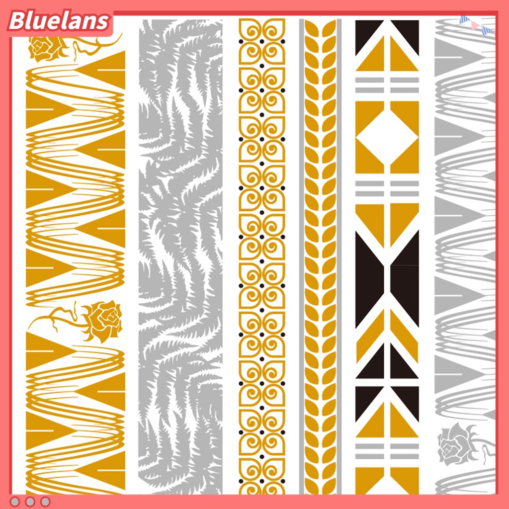 Hình Xăm Dán Tạm Thời Màu Sắc Ánh Kim Chống Nước Độc Đáo