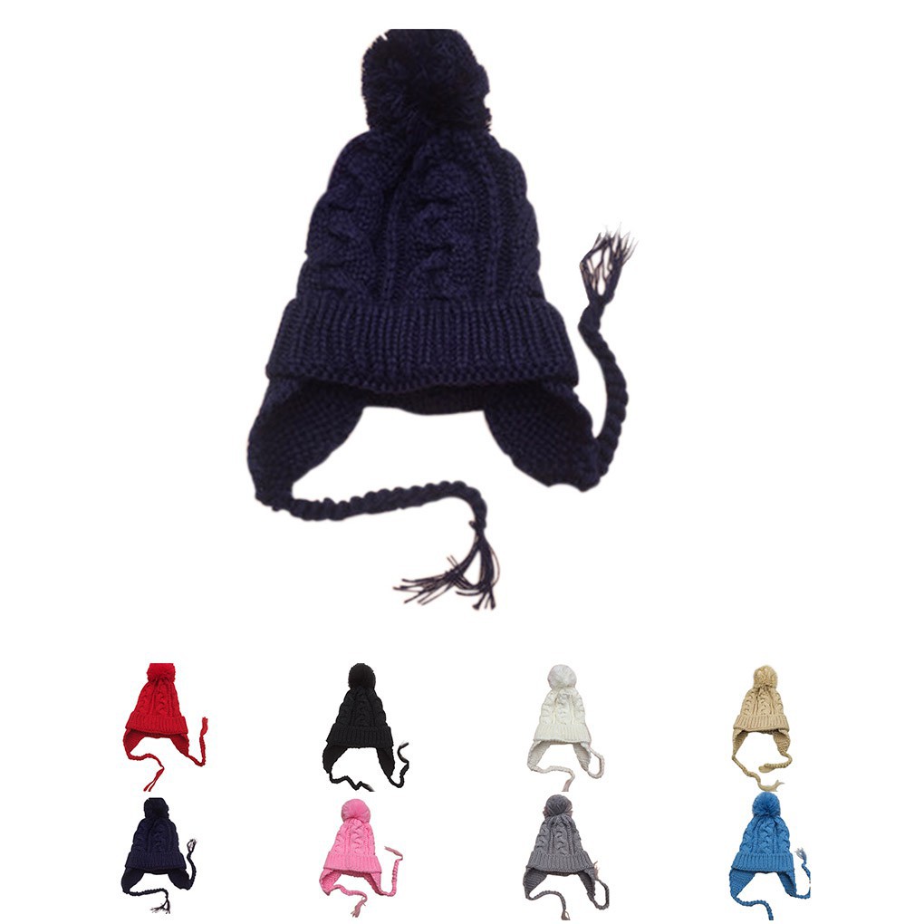 Nón len chùm tai dễ thương cho bé