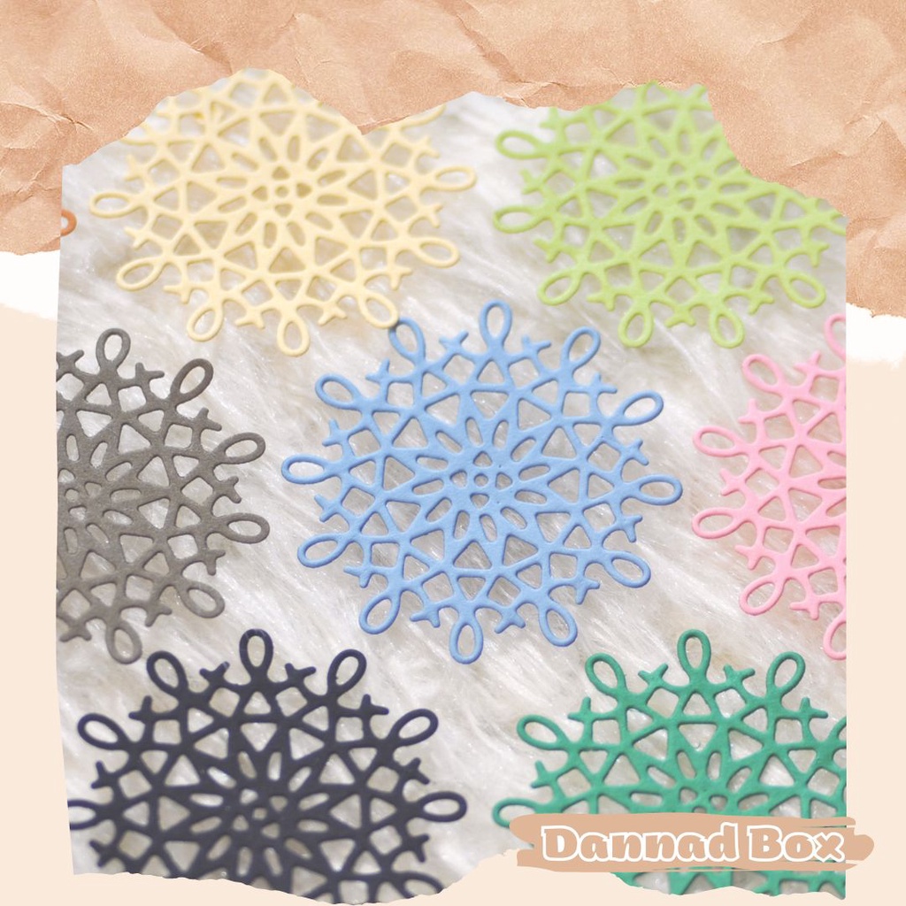 Set 12 Diecut Paper Cutting Tròn Doily Trang Trí Journal Scrapbook DIY