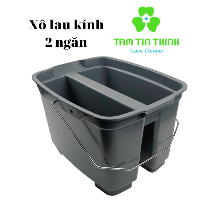 Xô lau kính 2 ngăn dụng cụ vệ sinh gương kính chuyên dụng Bạiyun