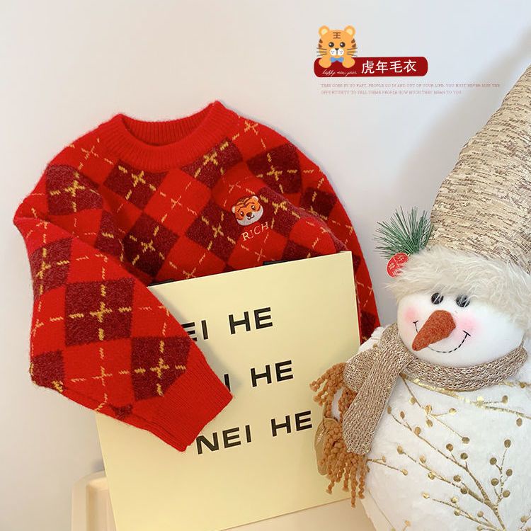 Áo Sweater Lông Cừu Dày Dặn Cổ Tròn Dáng Rộng Thời Trang Hàn Quốc 2022 Cho Bé Gái