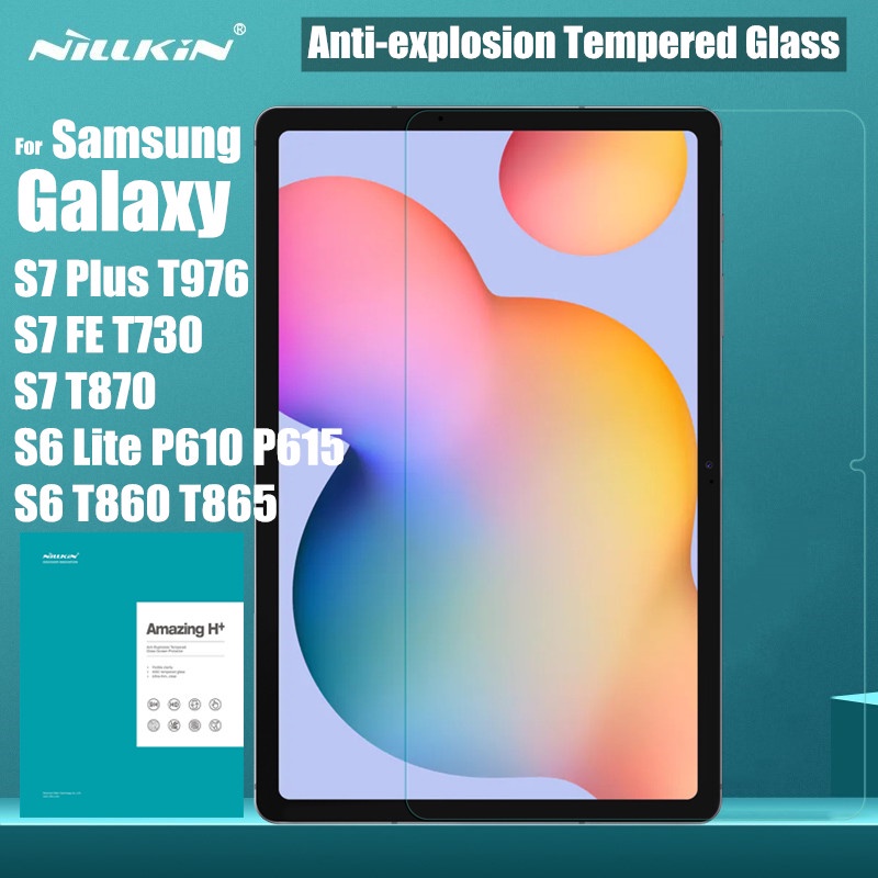 NILLKIN Kính cường lực bảo vệ màn hình cho Samsung Galaxy Tab S7 S6 Fe Plus Lite SM-T976 T730 T870 P610 P615 T860 T865