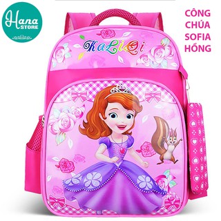 [Balo đi học] Balo bé gái cấp 1 nhiều hình công chúa dễ thương BB301