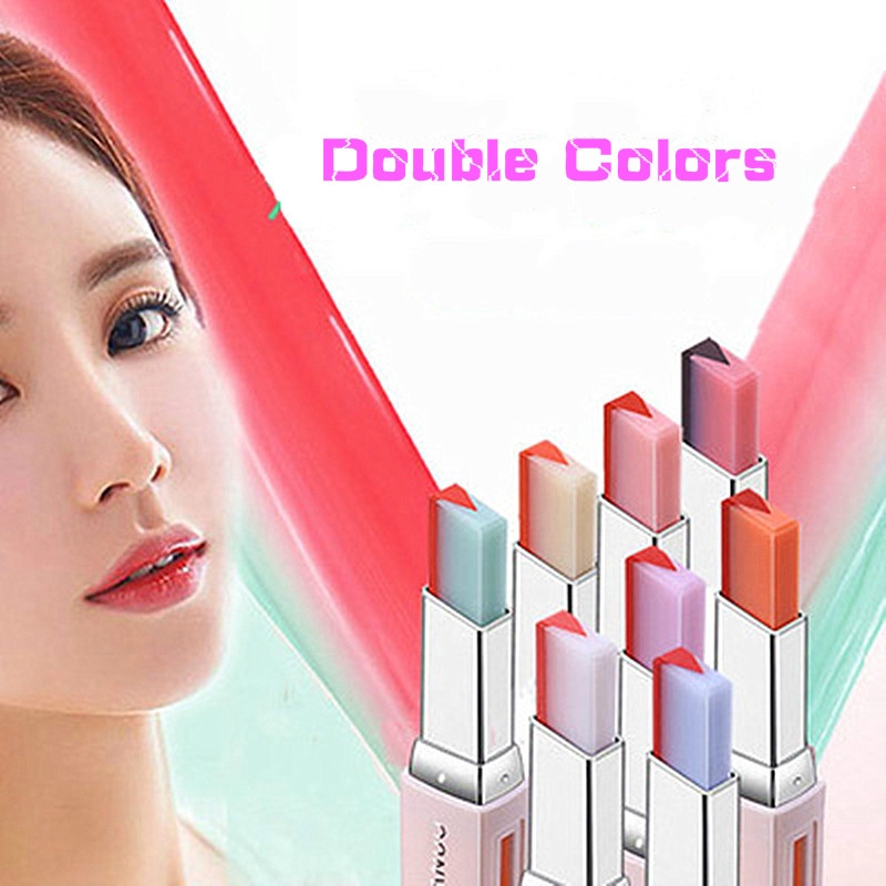 [Hàng mới về] Son môi hai màu dưỡng ẩm chống thấm nước lâu trôi thời trang cho nữ