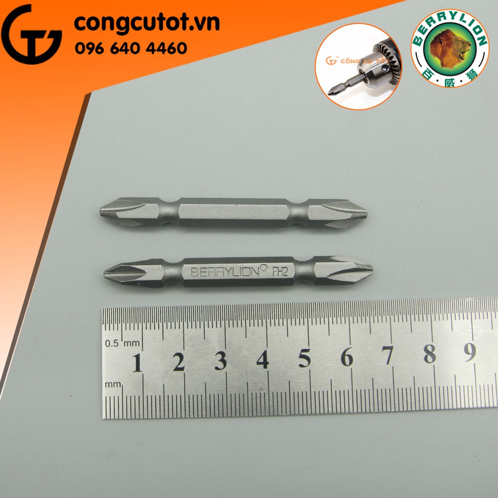 Mũi vít 4 cạnh 65mm PH2 Berrylion