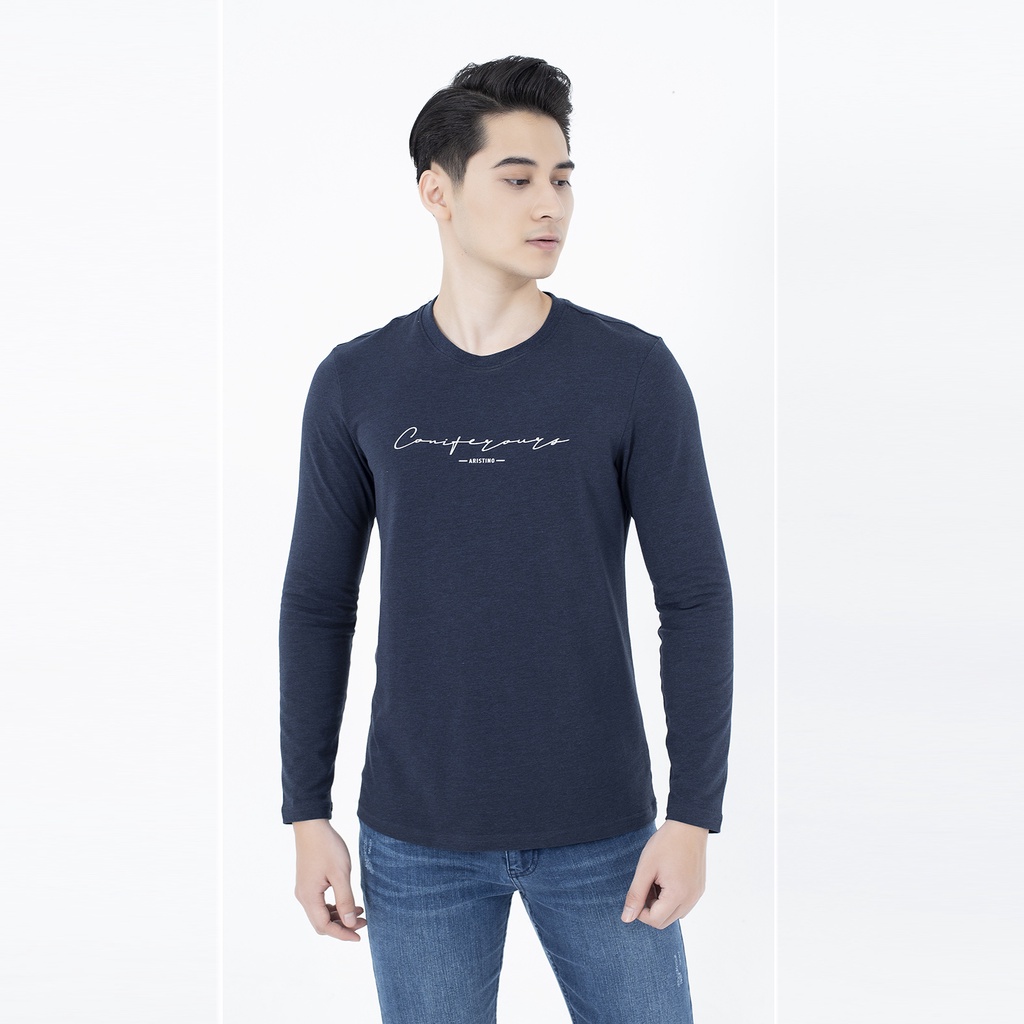 Áo thu đông  dài tay nam Aristino  cotton mềm mỏng nhẹ ALT010W1
