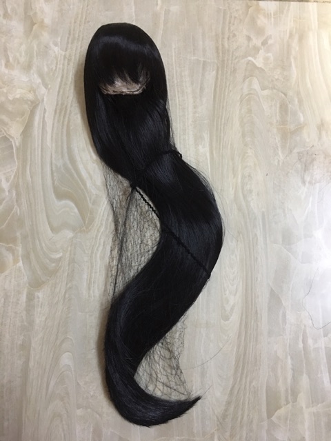 Tóc búp bê BJD size 1/3-1/4-1/6 - đen cơ bản
