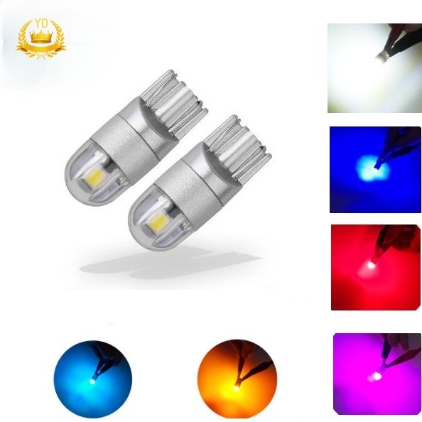2 Bóng Đèn Led T10 W5W 3030 2smd 12v Siêu Sáng Cho Xe Hơi / Xe Máy