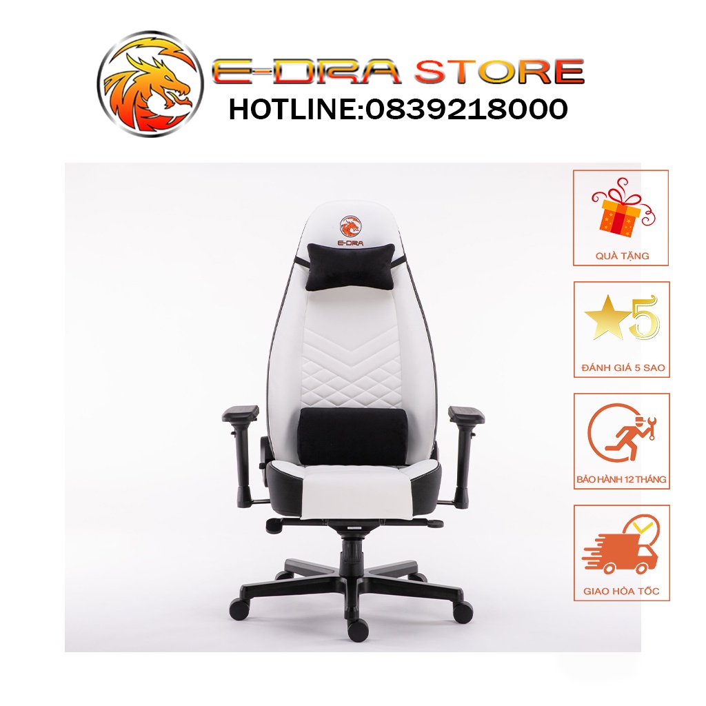 Ghế Gaming da thật Big Boss E-DRA EGC2021 LUX - Chính hãng - BH 12 Tháng