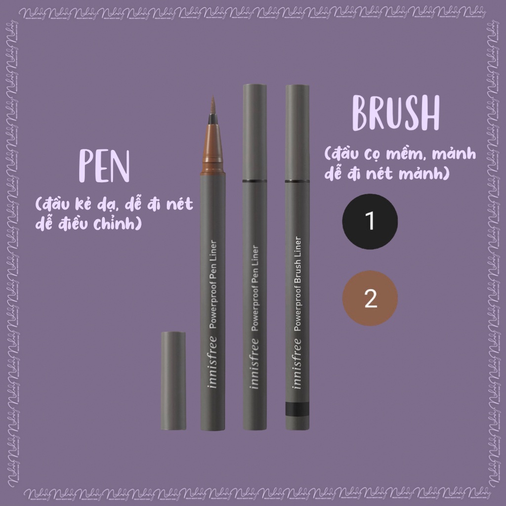 Kẻ mắt nước chống thấm Innisfree Powerproof Brush Liner