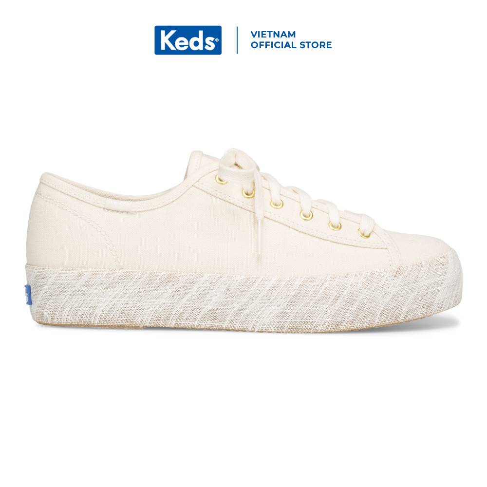 Giày Keds Nữ - Triple Kick Burlap Natural - KD060328